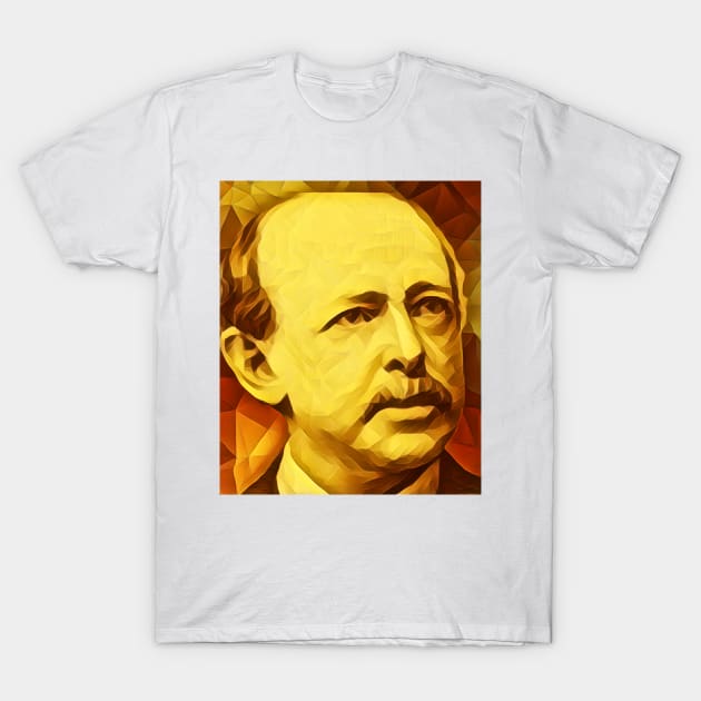 Horatio Alger Golden Portrait | Horatio Alger Artwork 11 T-Shirt by JustLit